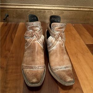 Women's Tan Leather Ankle Boots